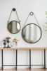 19.5 Inch Cleveland Round Metal Wall Mirror with Rope Strap