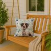 Roan German Wirehaired Pointer Coastal Sea Glass Throw Pillow Decorative Indoor Outdoor Accent Cushion for Couch, Bed or Patio, 18Hx18W