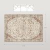 8 x 10 Foot Mixed Brown Traditional Floral Area Rug