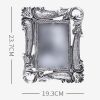 4 x 6 Inch Silver Floral Carved Resin Tabletop Picture Frame