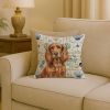 Boykin Spaniel Coastal Sea Glass Throw Pillow Decorative Indoor Outdoor Accent Cushion for Couch, Bed or Patio, 18Hx18W