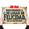CIFbuy Welcome To My Happy Haven Do Not Ruin It Vintage Metal Sign Floral Rustic Wall Decor For Home Bar Cafe Man Cave Farmhouse Ideal Gift (TikTok