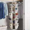 5-Tier/40-Pocket Canvas Carousel Organizer - Closet Storage-Hanging Storage