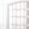 4 Panel Room Divider, Folding Privacy Screen, 5.6' Room Separator, Wave Fiber Freestanding Partition Wall Divider for Rooms, Home, Office, White