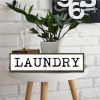 Laundry Signs Wall Decor, Rustic Hanging Decor, Wood Sign for Home Bathroom Laundry Room, Farmhouse Table Shelf Decoration