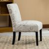 Botticelli English Letter Print Armless Accent Chair