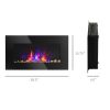 28.5 Inch Black Wall-Mounted Electric Fireplace with 7-Color Backlighting