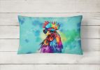12 x 16 Inch Hippie Rooster Throw Pillow