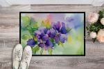 18 x 27 Inch New Jersey Violet Watercolor Doormat