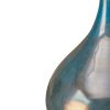 3-Piece Blue and Bronze Glass Vase Set
