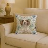 Liver Belton English Setter Coastal Sea Glass Throw Pillow Decorative Indoor Outdoor Accent Cushion for Couch, Bed or Patio, 18Hx18W
