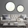 27 Inch Beaded Round Wall Mirror