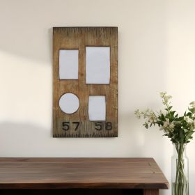 Multiple Sizes Brown Distressed Solid Wood Tabletop Picture Frame