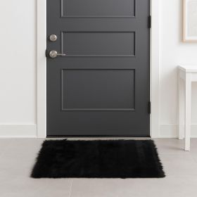 3' X 5' Black Shag Area Rug