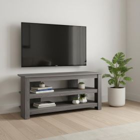 42" Ash Gray Open Shelving TV Stand