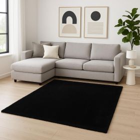 8' X 10' Espresso Shag Hand Woven Area Rug