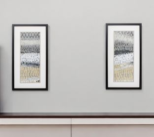 13" X 25" Silver Frame Raindrops (Set Of 2)