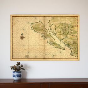 20" X 30" California As An Island C1650 Vintage Map Wall Art