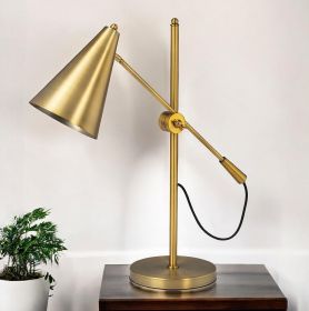 26" Gold Lamp Base LED With Gold Shade