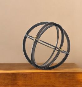 10" Black Metal Tabletop Sculpture