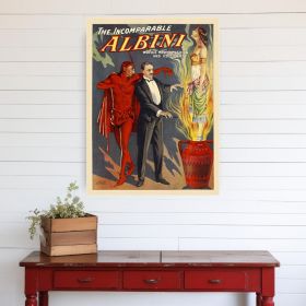 20" X 28" The Incomparable Albini Vintage Magic Poster Wall Art