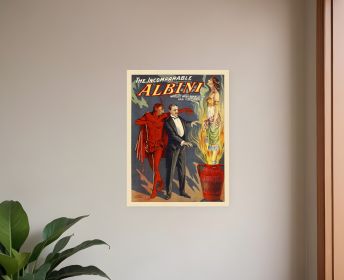11" X 14" The Incomparable Albini Vintage Magic Poster Wall Art