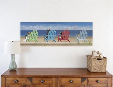 Dogs At The Beach Unframed Print Wall Art