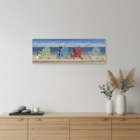 Dogs at the Beach Unframed Wall Art