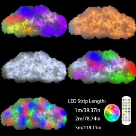 Creative Decorative Cloud Lamp Remote-Controlled LED Light RGB Color Changing (Option: 2m)