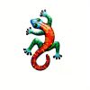 Colorful 3D Metal Gecko Decorative Wall Art Sculpture Available Individually or Set of 4