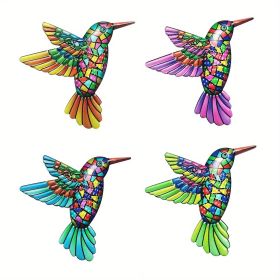 Metal Hummingbird Decorative Wall Art Sculpture Available Individually or Set of 4 (Style: Model ABCD)