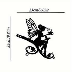 Angel on Branch Metal Silhouette Garden Stake (Model: A50)