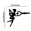 Angel on Branch Metal Silhouette Garden Stake