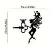 Angel on Branch Metal Silhouette Garden Stake