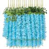 Artificial Hanging Wisteria Flower Garlands Set of 12