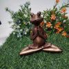 Miniature Meditating Yoga Frog Resin Decorative Figurine
