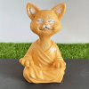 Whimsical Meditating Buddha Cat Decorative Figurine