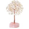 Natural Crystal Gemstone Tree Decorative Sculpture with Fluorite Base
