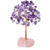 Natural Crystal Gemstone Tree Decorative Sculpture with Fluorite Base