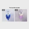 Gradient Crystal Butterfly Tree of Life Dream Catcher with Feathers and Wind Chime