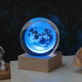 Milky Way and Moon Crystal-Look Globe Night Light (Items: Moon)