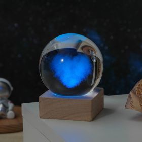 Milky Way and Moon Crystal-Look Globe Night Light (Items: 8cm Love Cloud)