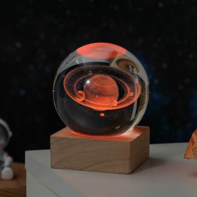Milky Way and Moon Crystal-Look Globe Night Light (Items: Saturn)