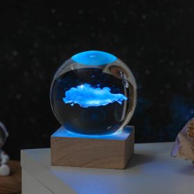 Milky Way and Moon Crystal-Look Globe Night Light (Items: Clouds)