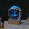 Milky Way and Moon Crystal-Look Globe Night Light