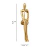 Gold Abstract Seated Figure Sculpture
