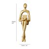 Gold Abstract Seated Figure Sculpture