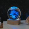 Milky Way and Moon Crystal-Look Globe Night Light