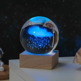 Milky Way and Moon Crystal-Look Globe Night Light (Items: Nimbus)