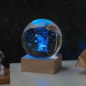 Milky Way and Moon Crystal-Look Globe Night Light (Items: Little Prince And Rose)